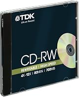 TDK 10x CD-RW 700MB 80min 4x-12x High-Speed Rewritable Discs view 3
