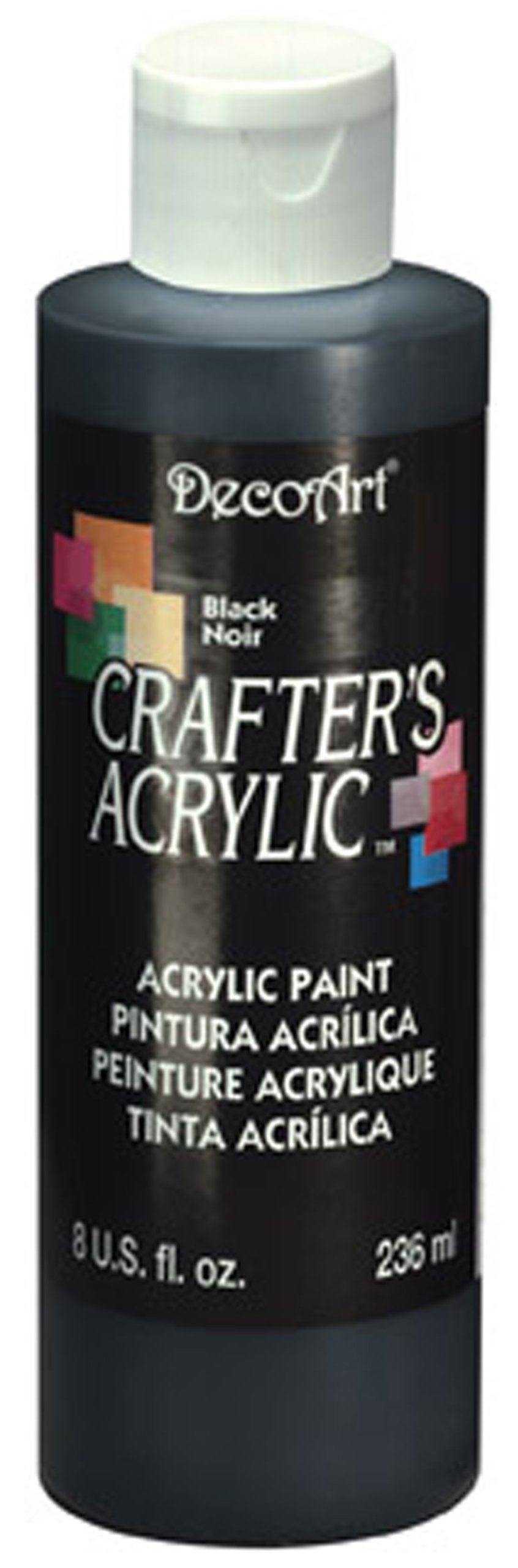 Deco Art Crafters Acrylics Paint, Black,236 ml (Pack of 1)