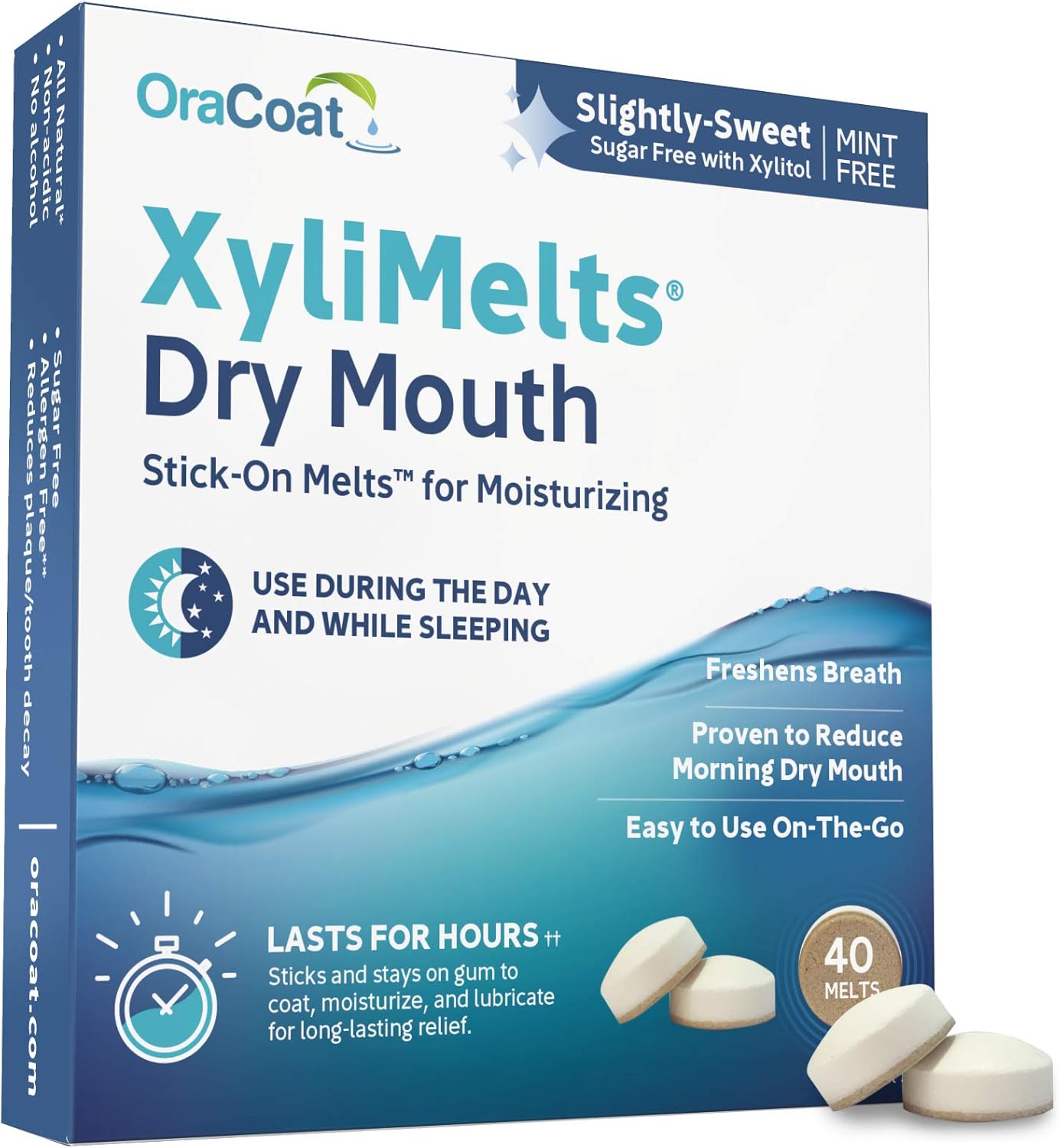 Oracoat Xylimelts Oral adhering Discs, Slightly Sweet (Pack of 4), 40 Count: Health & Personal Care