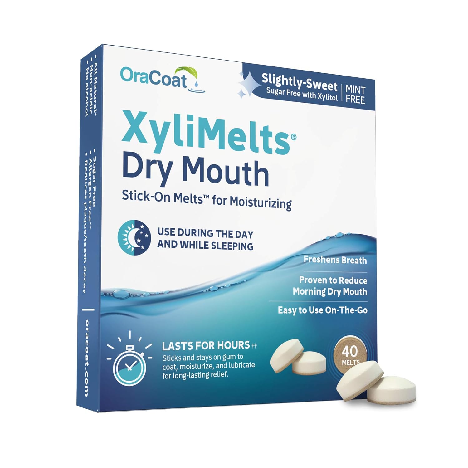 Oracoat Xylimelts Oral adhering Discs, Slightly Sweet (Pack of 6), 40 Count (240 total): Beauty