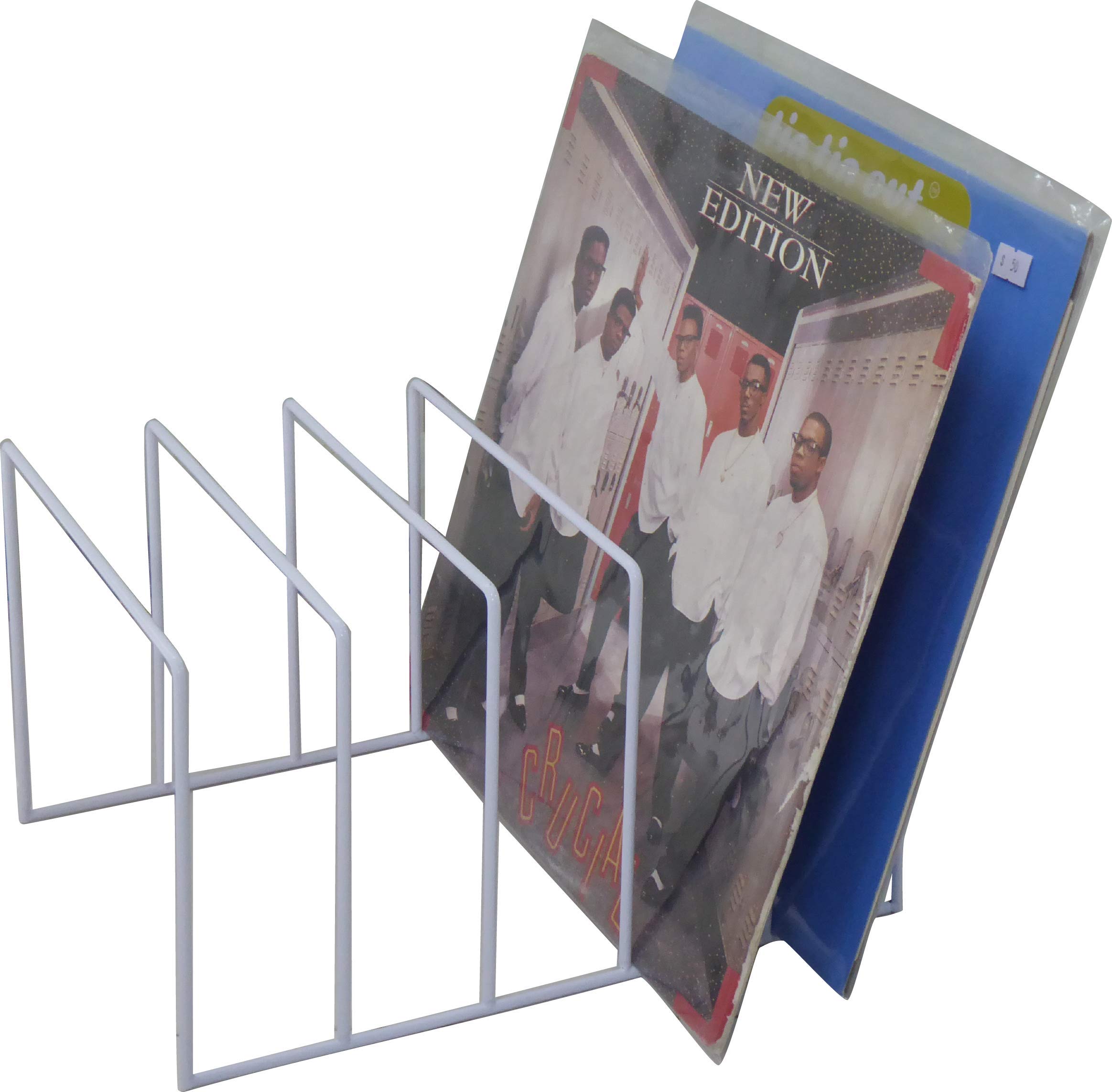 7even Record Stand White / Vinyl Records LP Table Rack White