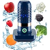 BCRTO Vegetable and Fruit Cleaner Machine, Purified Water-Proof Fruit Cleaning Device with OH-ion Purification Technology 250min Working time and Wireless Charging, for Cleaning Fruit (Blue)