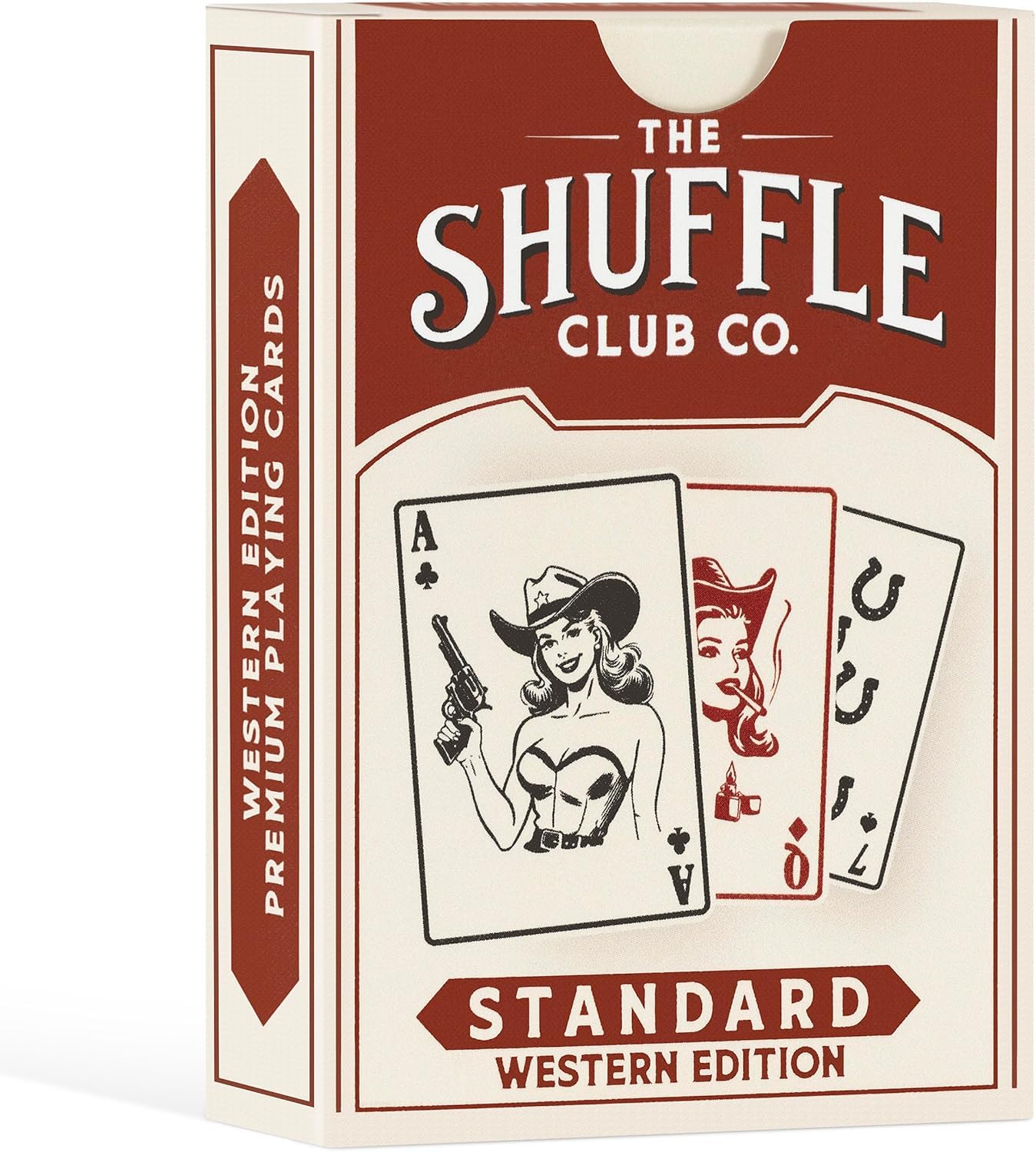 Shuffle Club Co Western Playing Cards – Hand-Illustrated Wild West Deck | Vintage Cowboy Artwork | Premium Poker & Blackjack Cards for Collectors & Gift Giving – Made in the USA (Pack of 1)