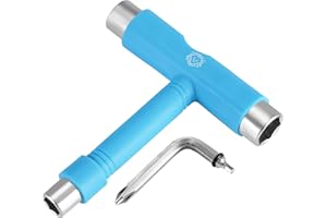 Panjshirv Skateboard Tools Skate Tools Multi-Function Portable Skateboard T Tool Accessory ，T-Type Allen Key and L-Type ，Skateboard Hardware Gold Bolts Set