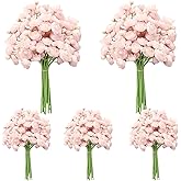 Ovveroche 5 Bouquets Pink Ranunculus Artificial Flowers, 30 Pcs Silk Mini Faux Ranunculus Bouquet for Wedding, Bridal Shower, Centerpieces, and DIY Decorations