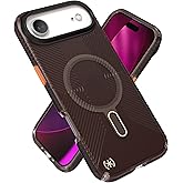Speck Presidio LUX Grip for iPhone 17 Air Case, ClickLock Interlock, Slim Protective Case, Luxury Shade Matte/Orange