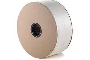 ESK Packaging Woven Poly Cord Strapping - 1/2" x 3900 Foot x 700lbs Break Strength – Light Duty, Weather-Resistant Flat Rope, Polyester Pull Tape – 1 Roll