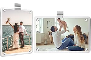 MOTOFITOOL Car Sun Visor Photo Holder, Car Visor Clip, Universal Magnetic Photo Clip, Car Picture Frame, Decorate Your Car Visor Clip with Personality, Transparent, 2.4x3.5 Inch