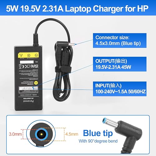 DrLappy 45W Laptop Charger For HP Pavilion 14 15 17 – 19.5V 2.31A AC Adapter