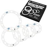 Beatello 5 Pack Drum Dampening Ring Set, Low-End Control Universal 8-16" Tom/Snare Overtone Control Rings, Reduce Ringing &amp; Enhance Warmth, 7 Colors (White)