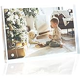 Adeptus Mechanicus 8x10 Acrylic Picture Frame, Magnetic Square Frame with Standing, Clear Photo Frames UV Protective Single-Sided Tabletop Display for Holiday Gifts (1 Pack)