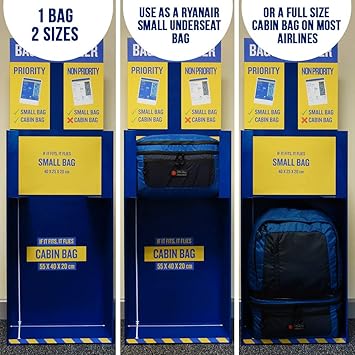 Cabin Max Universal Cabin Bag 2 In 1 Cabin Luggage 55x40x20 Or