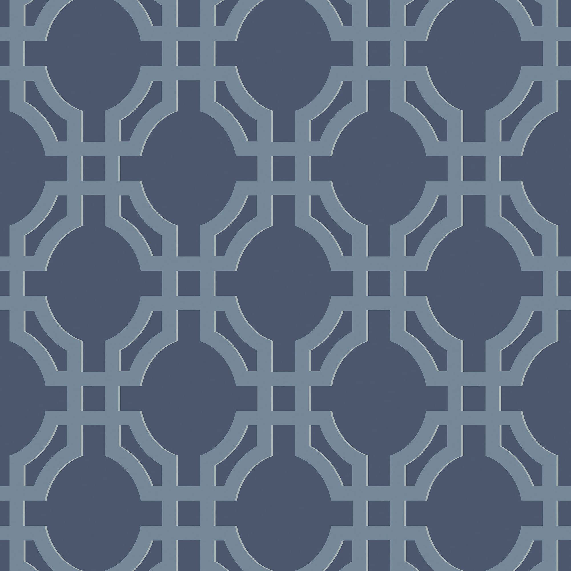 Galerie DA23265 Luxe Trellis Wallpaper, Blue, 10.05m x 53cm