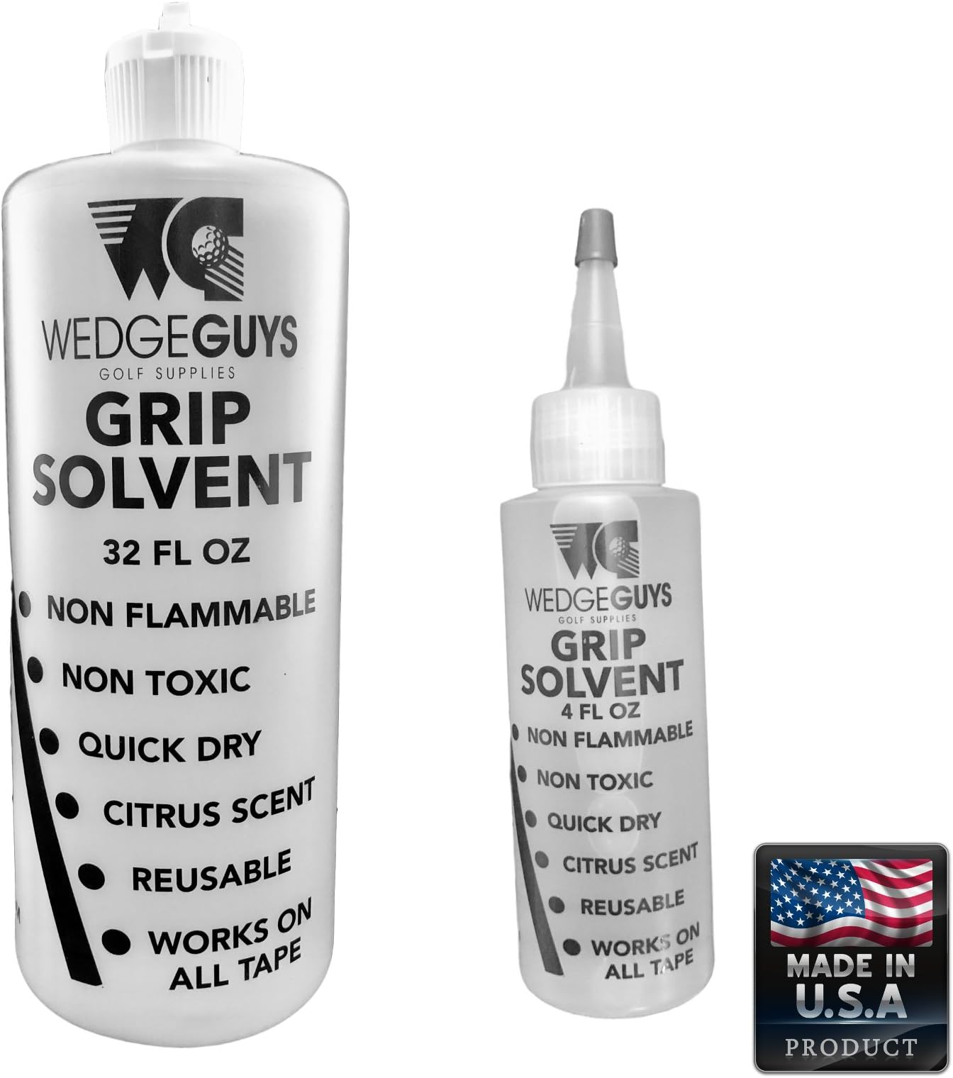 Wedge Guys Professional Golf Grip Solvent for Regripping Golf Clubs 4 oz or 32 Ounce Solution for Easy Regripping and Golf Club Repair
