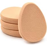 4 Pcs Flat Teardrop Makeup Sponges for Foundation, Beige, Wet &amp; Dry Use | Soft &amp; Durable Makeup Sponge Applicator Blends Evenly, No Waste, Easy Clean, Compact for Daily Travel &amp; Touch‑ups
