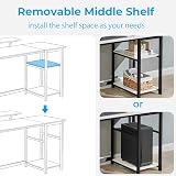 GreenForest 100cm Computer Desk with Monitor Stand and Reversible Shelves view 5