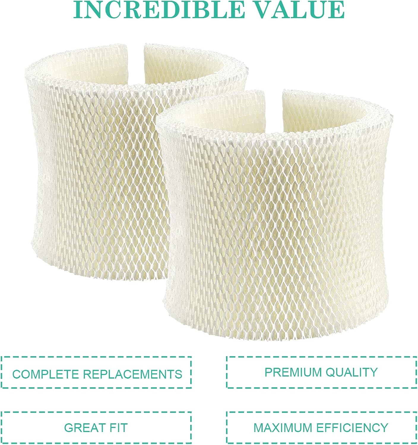 TOMOON MAF2 Wicking Humidifier Filter, Compatible with MA0800 MA0600, MA0601, MA08000, 15408, 154080, 17006, 29706, 29988, 29880C, 758.15408 (2 Pack) -