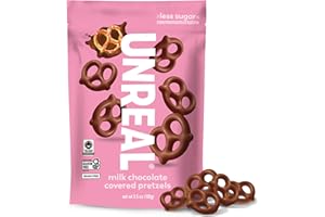 UNREAL Milk Chocolate Covered Pretzels, 3.5 OZ
