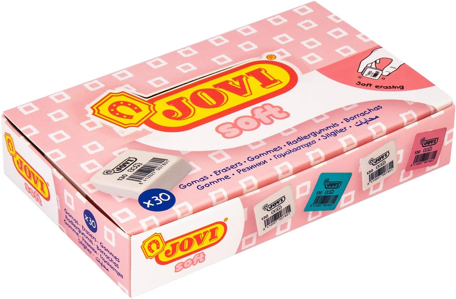 Jovi 130 - Goma de borrar, 30 unidades: Amazon.es: Oficina y papelería