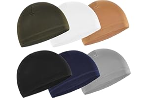 Helmet Liner Skull Cap Beanie, Sweat Wicking Hard Hat Liner, Under Helmet Skull Cap, Moisture Wicking Head Cap for Men Women,