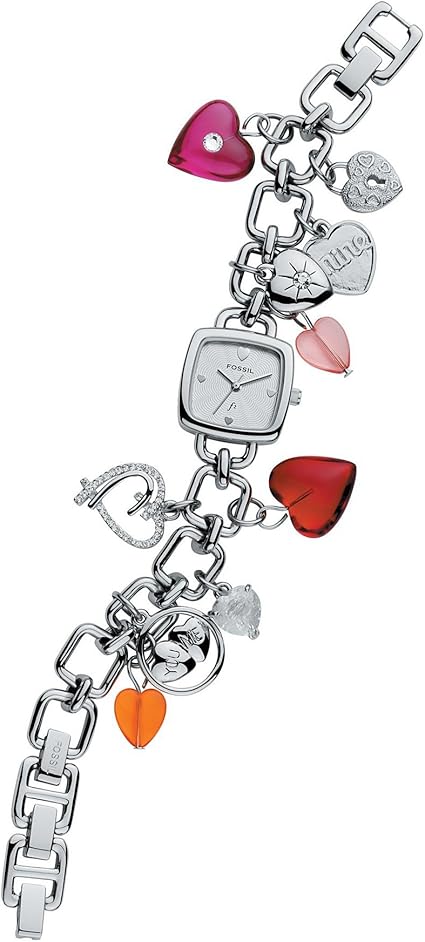 Amazon Com Fossil Women S F2 Dress Charm Bracelet Watch Es1146 Watches