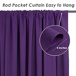 Purple Backdrop Curtains: 6 Panels 5ft x 10ft