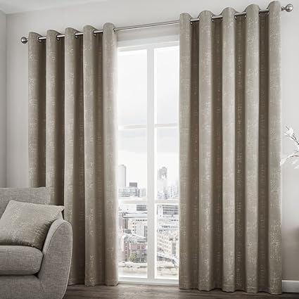 Curtina Solent Ready Made Lined Eyelet Curtains 90 Width X