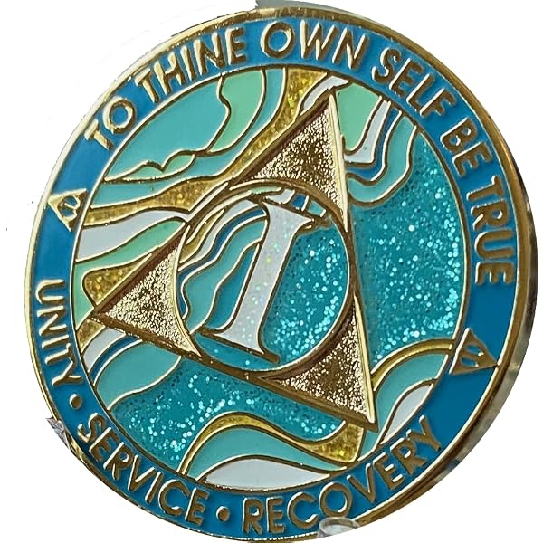 thumbnail image 2 of 26 Year AA Medallion 22K Bi-Plate Gold Plated Premium Serenity Prayer... 2 of 13