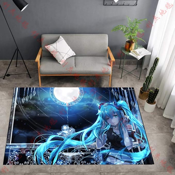 Amazon.de: QXMEI Teppiche Für Wohnzimmer Hatsune Miku Anime Moderne
