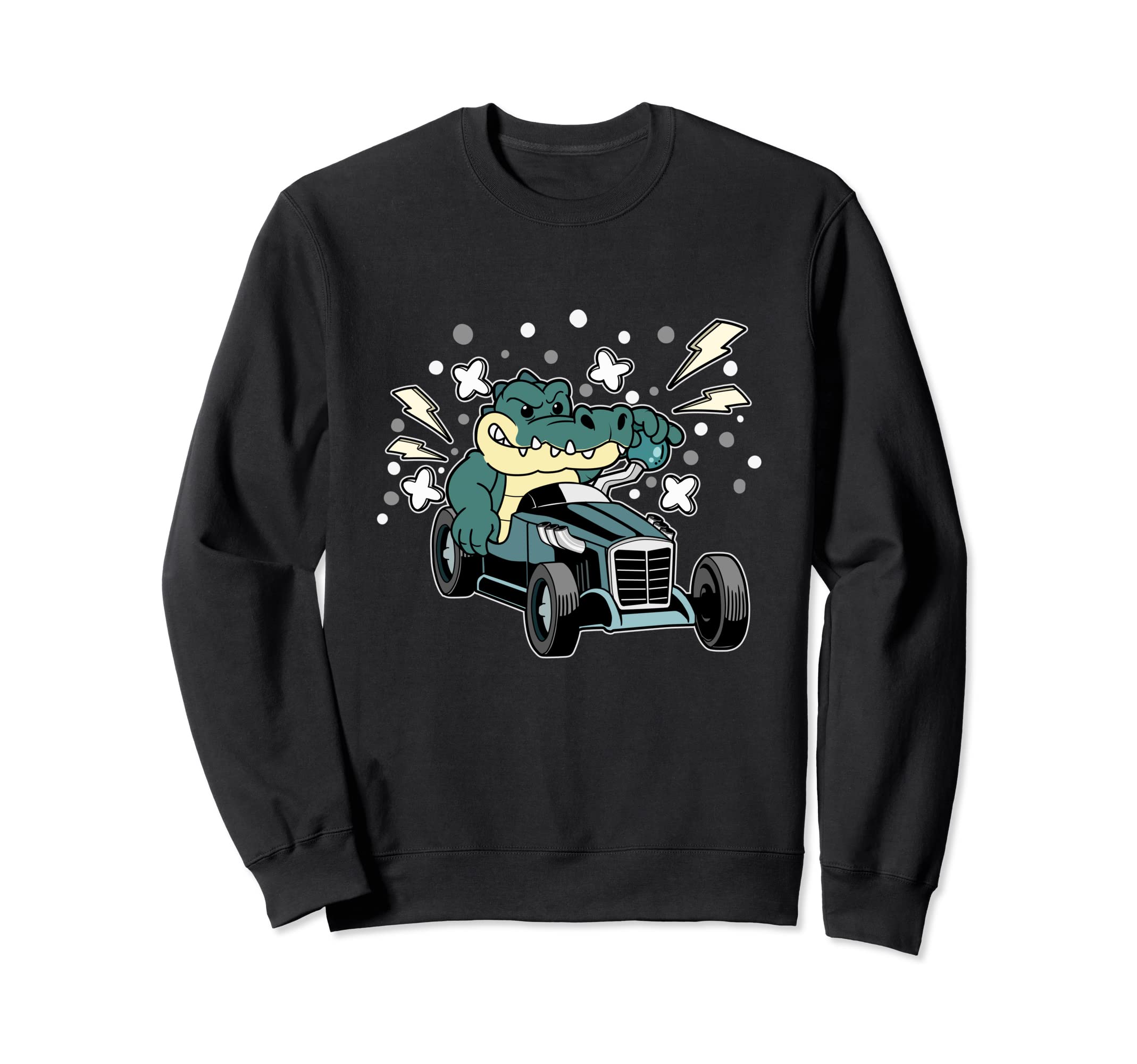 Funny Crocodile Croc Race Car Gator Racer Alligator Racing Sweatshirt