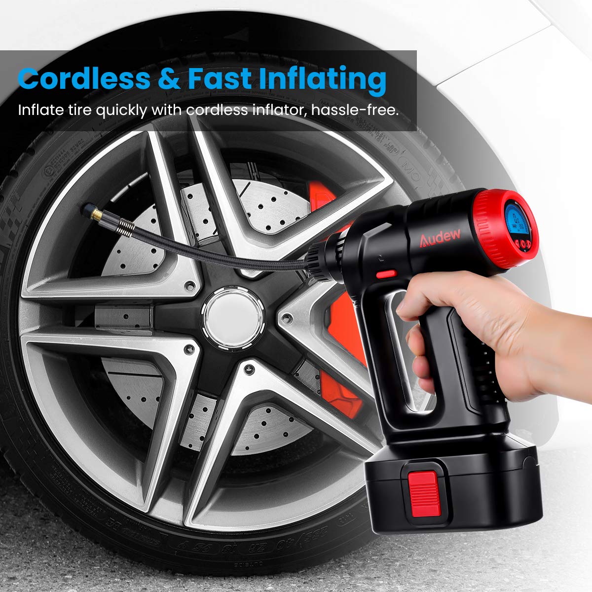 Car Tyre Inflator With Auto Cut Off, Audew Cordless Tyre Inflator Air Compressor Car Tyre Pump160psi Portable Handheld Pump With Digital Lcd Ef Bc 8crechargeable Car Pump For Cars, Car Tyre Inflator With Auto Cut Off