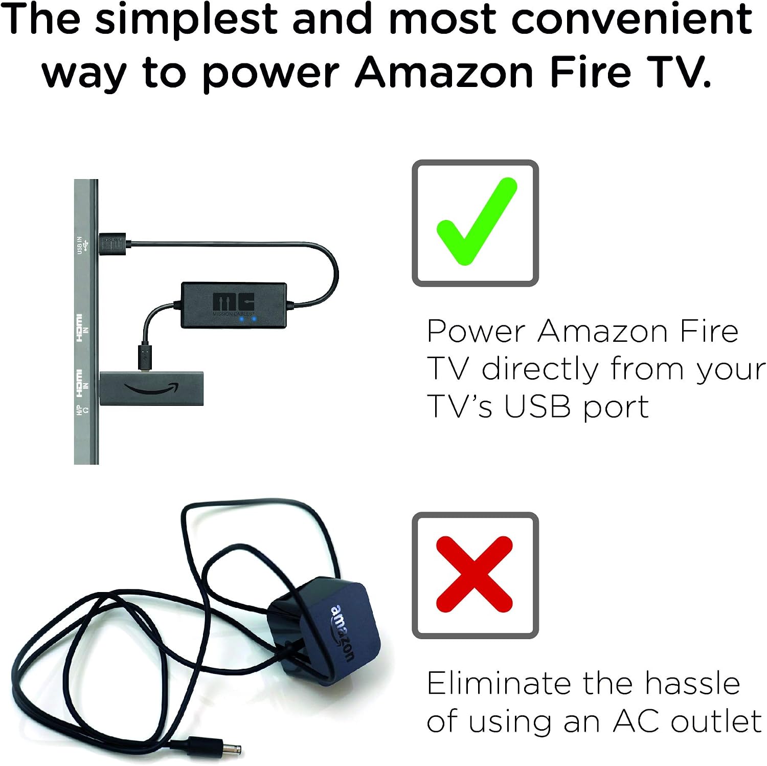 Amazon Com Made For Amazon Mission Usb Power Cable For Amazon