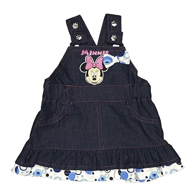 Minnie Mouse Jeans- Latzkleid Latz-Rock mit schönen blauen Details