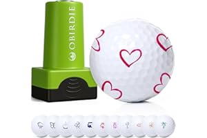 Obirdie Self-Inking Golf Ball Stamp | Chic & Fun Golf Ball Stamper | Fast-Drying, Waterproof Golf Ball Marker Stamp | Reusable Golf Accessories for Women | Golfer Gifts | Golf Gadgets