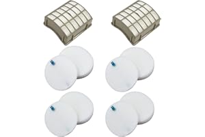 Laukowind For Shark Navigator dlx Filter NV60 NV70 NV80 Replacement Filters,NV70 26,NV71,NV90,UV420 NV90 26 NV95 NV80 and NVC80C.4+4 Foam Filters + 2 Filters