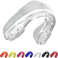 SAFEJAWZ Mouthguard Strapless Slim Fit, Adults and Junior with Case for Boxing, Basketball, Football, MMA, Martial Arts, Hock