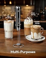 Maestri House Rechargeable Milk Frother with Stand USB-C 1200mAh 8000RPM view 7