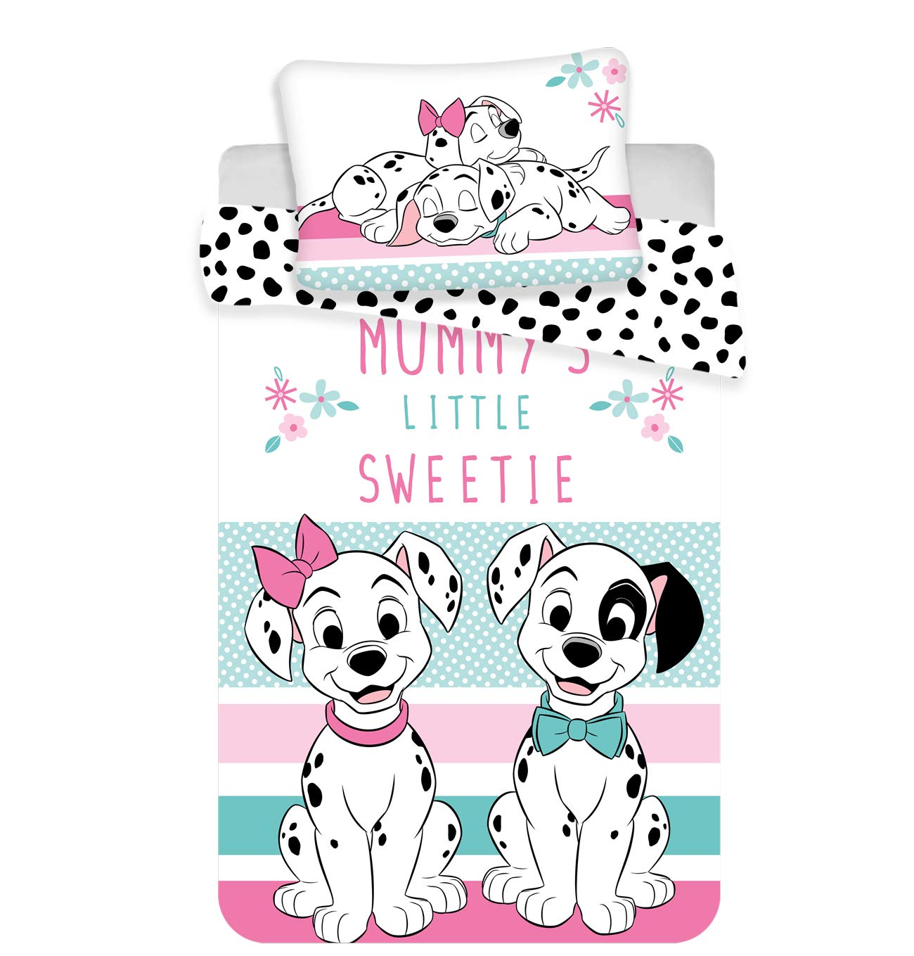 Disney 101 Dalmatians Baby Duvet Cover 100% Cotton Bedding Set 100 x 135 cm Pillowcase 40 x 60 cm