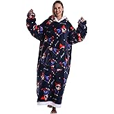 Capecage Blanket Hoodie, Long Hooded Blanket Sweatshirt as Birthday Gifts for Women Men, Long Wearable Blanket for Women Men.