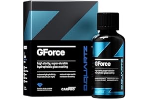 CARPRO DQUARTZ GForce Glass Coating - Windshield & Window Rain Repellent Glass Treatment Sealant Ceramic Coating for Crystal-Clear Vision - Super Durable Hydrophobic Slickness - (50mL Kit)