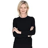Cashmeren Women’s Basic Crewneck Sweater 100% Pure Cashmere Long Sleeve Round Neck Pullover