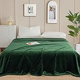inhand Fleece Blanket for Bed, Super Soft Flannel Cozy King Bed Blanket for Adults, Washable Lightweight Fuzzy Bed Blanket for Office Sofa, Warm Plush Blankets for All Season (90"×108", Green)