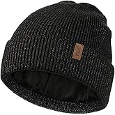 Wmcaps Winter Beanie for Men Women, Fleece Lined Beanie Soft Warm Knit Hat Ski Stocking Cuffed Cap