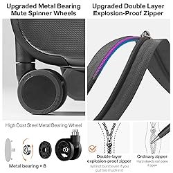 mixi Upgrade Carry on Luggage 14 Inch Underseat