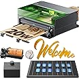 xTool S1 20W (20,000mW) Laser Cutter and Engraver Machine, with Auto Conveyor Feeder, 118'' Long Crafts, 600mm/s Speed, Laser Engraver for Tumblers Wood and Metal, Acrylic, etc. - Deluxe Bundle