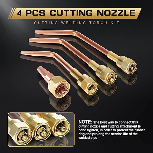 Oxygen Acetylene Torch Welding & Cutting Kit - Portable Oxy Gas Set With Regulators, Hoses & Case