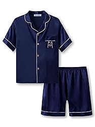 Topgal Cat Pajamas for Girls – Satin Button Up