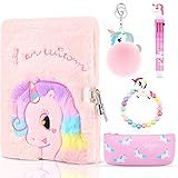 Plush Unicorn Dog Notebook Set, Fluffy Journal