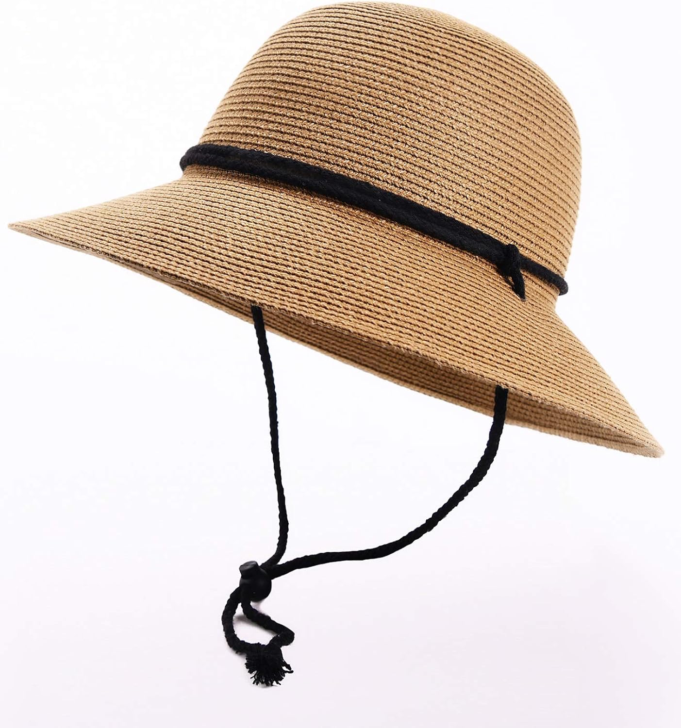 Womens Wide Brim Sun Hat with Wind Lanyard UPF Summer Straw Sun Hats for Women at  Women’s Clothing store