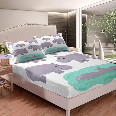 hippo bedding set